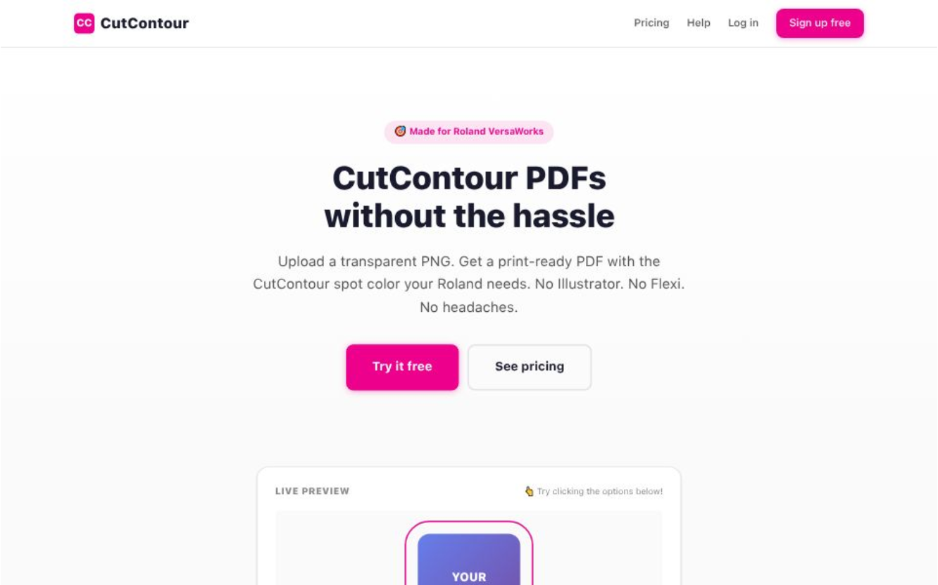 CutContour - app screenshot